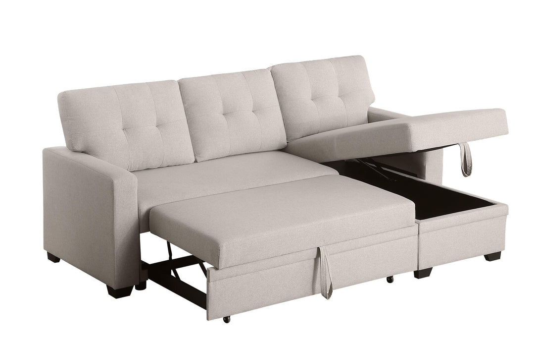 Upholstered Pull Out Sectional Sofa with Chaise for Comfortable Living Spaces