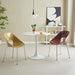 White Round Table, Modern Dining Table, MDF Top and Steel B0ase Tulip Round Kitchen Table, Mid Century Coffee Table for Living Room 24 Inch. - DTYStore
