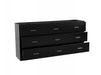 Modern Black 9-Drawer Dresser for Bedroom - Ample Storage Wide Chest of Drawers, Sturdy & Safe