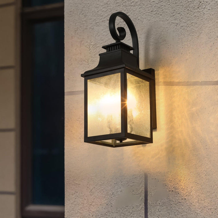 Large Outdoor Wall Lamps With Glass Supports multiple types of light bulbs 1 pack - DTYStore
