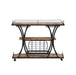 Industrial Bar Cart Kitchen Bar&Serving Cart for Home with Wheels 3 -Tier Storage Shelves