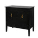 2 Door Wooden Cabinets, Black Wood Cabinet Vintage Style Sideboard for Living Room Dining Room Office