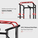 Multi-functional Power Cage,Home Adjustable Pullup Squat Rack 1000Lbs Capacity Comprehensive Fitness Barbell Rack - DTYStore