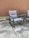 ROCKER SET CHAIR AND TEAPOY Medium grey - DTYStore
