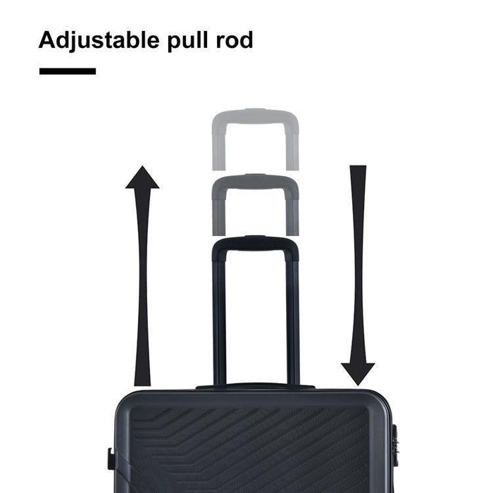 3 Piece Luggage Sets ABS Lightweight Suitcase with Two Hooks, Spinner Wheels, TSA Lock