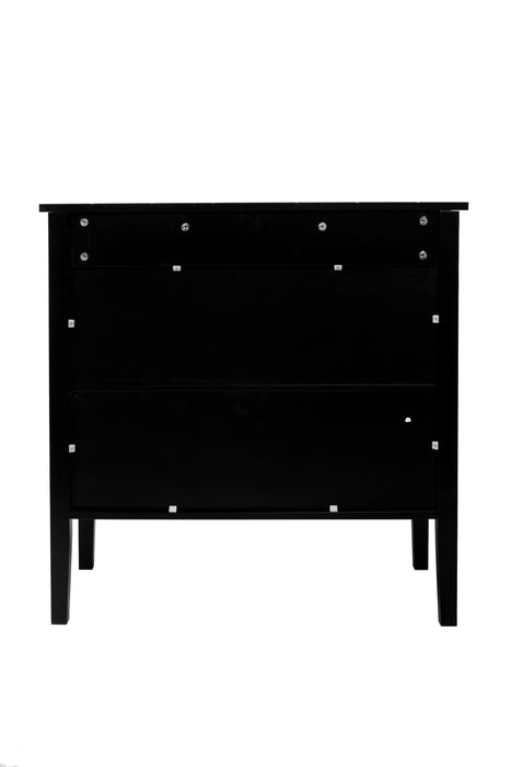 2 Door Wooden Cabinets, Black Wood Cabinet Vintage Style Sideboard for Living Room Dining Room Office