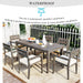 U_Style Acacia Wood Outdoor Dining Table And Chairs Suitable For Patio, Balcony Or Backyard - DTYStore
