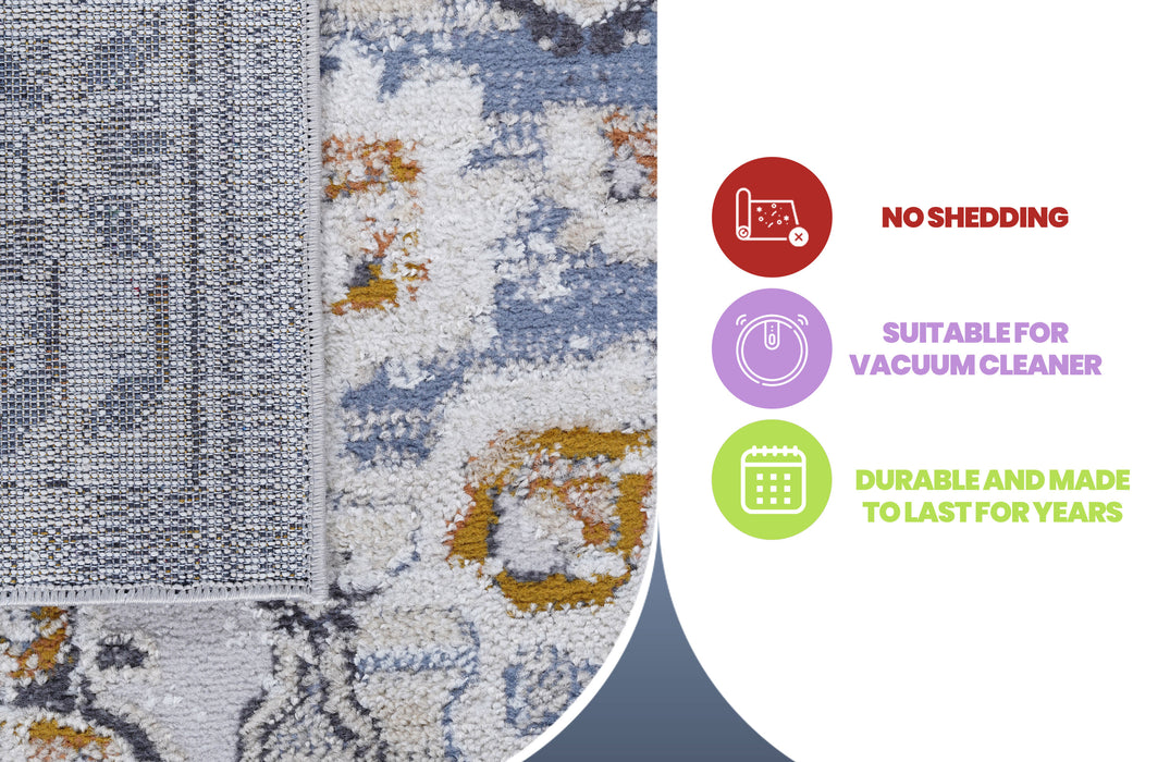 DTY Signature Collection 2X8 Cream/Gold /Medallion Non-Shedding Living Room Bedroom Dining Home Office Stylish and Stain Resistant Area Rug - DTYStore