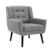 Modern Soft Linen Material Ergonomics Accent Chair Living Room Chair Bedroom Chair Home Chair With Black Legs For Indoor Home - DTYStore