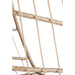 Outdoor Garden Rattan Egg Swing Chair Hanging Chair Wood+Khaki - DTYStore