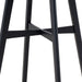 Wooden Bar Chairs Set of 2, Modern Soft Upholstered Kitchen Island Chairs, Counter Height Stool with Backrest,Wooden Frame Chairs with Footrest for Pub,Living Room,Restaurant,Black - DTYStore