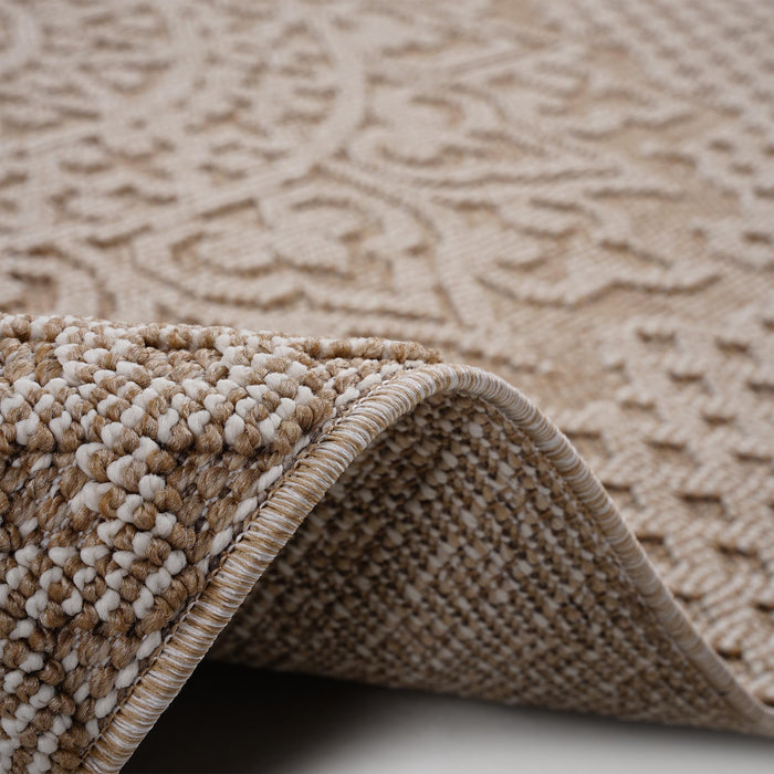 DTY Signature Collection 5X7 Beige /Medallion Indoor/Outdoor Area Rug - DTYStore