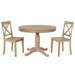 Modern Dining Table Set for 4,Round Table and 4 Kitchen Room Chairs,5 Piece Kitchen Table Set for Dining Room,Dinette,Breakfast Nook,Natural Wood Wash