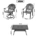 7-Piece All-Weather Cast Aluminum Dining Set, Include 2 Swivel Chairs,4 Dining Chairs and Rectangular Table With Black Frame - DTYStore