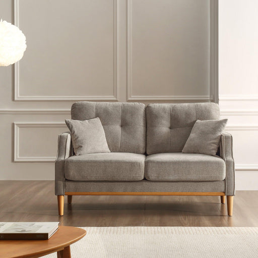 Living Space Sofa 2 Seater ,Loveseat With Waterproof Fabric Cream , USB Charge - DTYStore