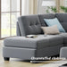 Orisfur. Sectional Sofa with Reversible Chaise Lounge, L-Shaped Couch with Storage Ottoman and Cup Holders