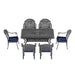 (Cushions In Random Colors)7-Piece Set Of Cast Aluminum Patio Furniture With Cushions - DTYStore