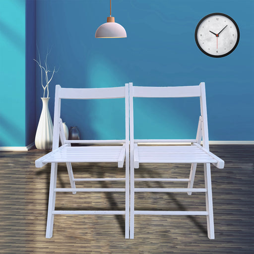 FOLDING CHAIR-2/S, FOLDABLE STYLE -WHITE - DTYStore
