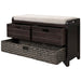 Storage Bench with Removable Basket and 2 Drawers, Fully Assembled Shoe Bench