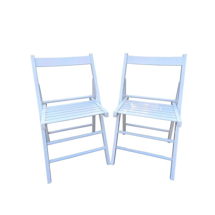 FOLDING CHAIR-2/S, FOLDABLE STYLE -WHITE - DTYStore