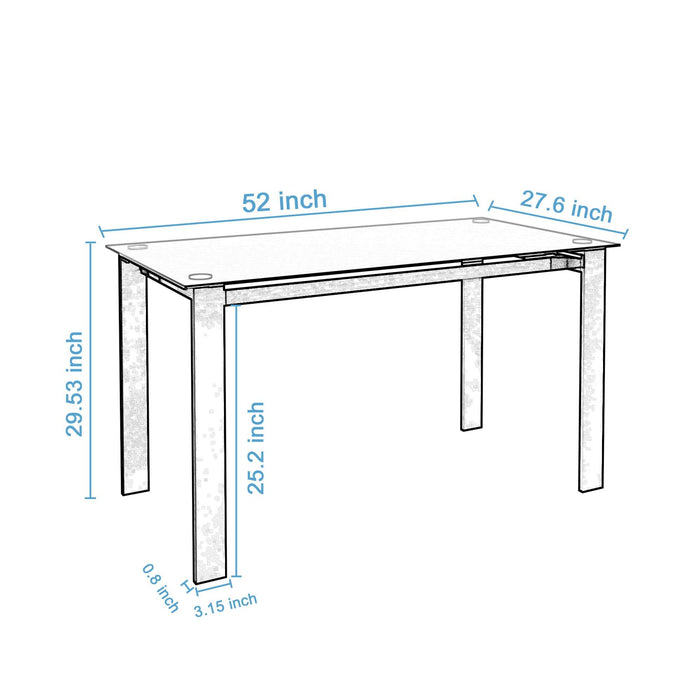 7-piece dining table set, dining table and chair