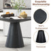 TREXM Retro Round Dining Table Minimalist Elegant Table for Living Room, Dining Room (Black)