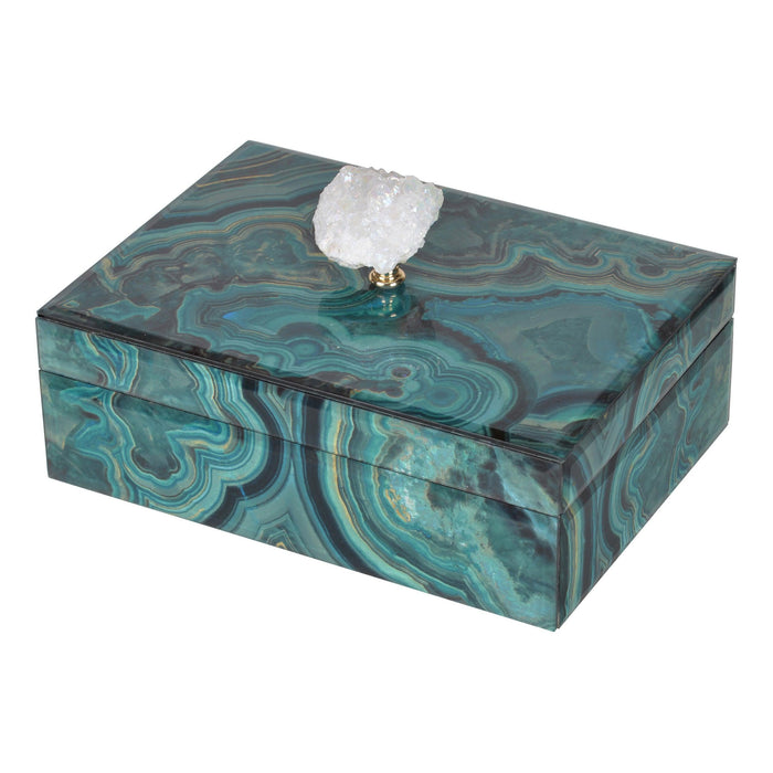 10" X 7" X 5" Bethany Marbled Jewelry Box - Stackable Decorative Storage Boxes With Lids Bethany