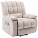 Massage Recliner Chair Electric Power Lift Recliner Chairs with Heat, Vibration, Side Pocket for Living Room Bedroom, Beige