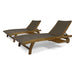 BANZAI CHAISE LOUNGE WITH PULL-OUT TRAY [SET OF 2 PCS] - DTYStore