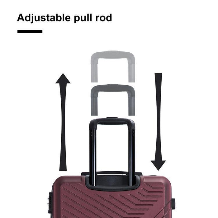 3 Piece Luggage Sets ABS Lightweight Suitcase with Two Hooks, Spinner Wheels, TSA Lock