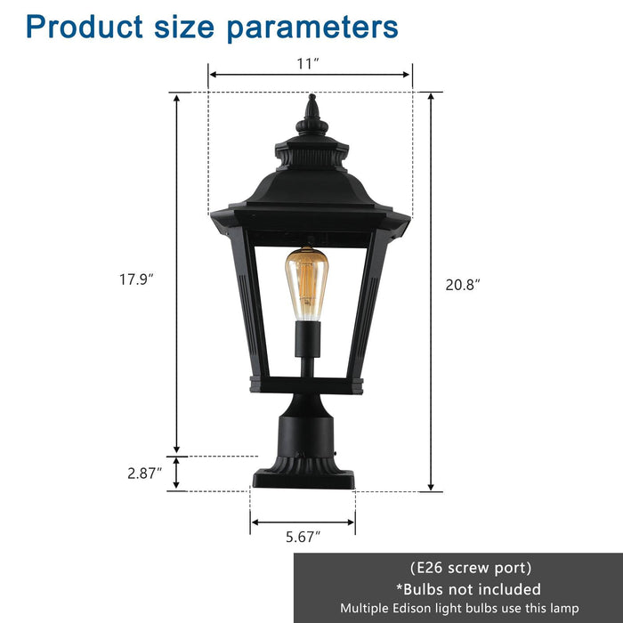 Outdoor Glass Column Headlights 1pack - DTYStore