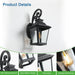 Large Outdoor Wall Sconce Lights with Clear Glass Can support multiple types of light bulbs 1pack - DTYStore