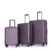 3 Piece Luggage Sets ABS Lightweight Suitcase with Two Hooks, Spinner Wheels, TSA Lock