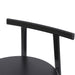 27''H Barstool Set of 3 Wooden Round Bar Stools with Footrest Modern Kitchen Chairs for Counter (Black & Black) - DTYStore