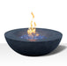 42 Inch Outdoor Concrete Propane gas Fire Pit bowl in Dark Gray color