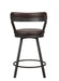 Metal Base 24-inch Counter Height Chairs Set of 2pc Brown Seat 360-degree Swivel Faux Leather Upholstered Dining Room Furniture - DTYStore