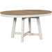 Farmhouse Round Extendable Dining Table with 16" Leaf Wood Kitchen Table