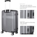 3 Piece Lightweight Luggage Set with TSA Lock, Durable Spinner Wheels and Hooks, Cross Striped