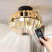 Beaded Fan lamp Wood Beaded Chandelier Oak White - DTYStore