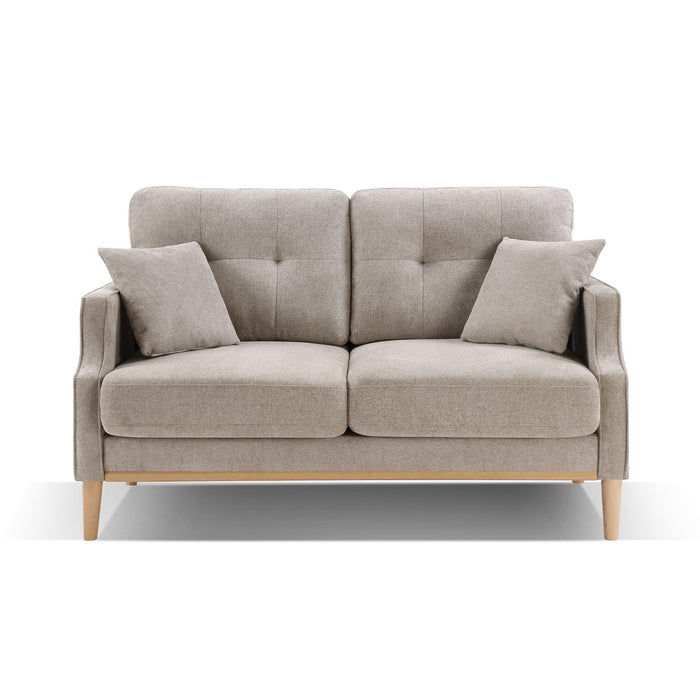 Living Space Sofa 2 Seater ,Loveseat With Waterproof Fabric Cream , USB Charge - DTYStore