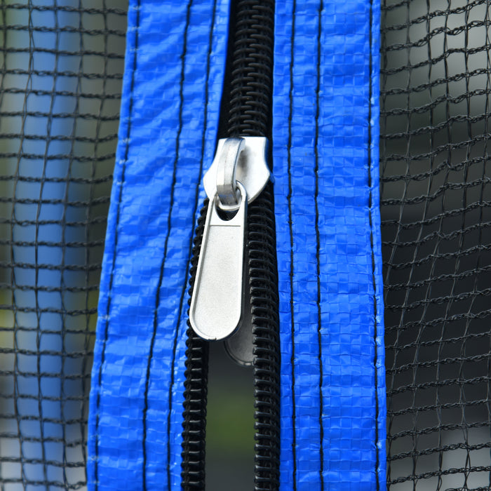 14FT Trampoline for Adults & Kids with Basketball Hoop, Outdoor Trampolines w/Ladder and Safety Enclosure Net for Kids and Adults,Double-side Color cover - DTYStore
