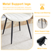 Extended Seat Cushion PU Dining Chair Set - Four Pieces.Smooth line design.Can integrate well into various modern home decoration styles.White and Dark Gray Splicing Colors. - DTYStore
