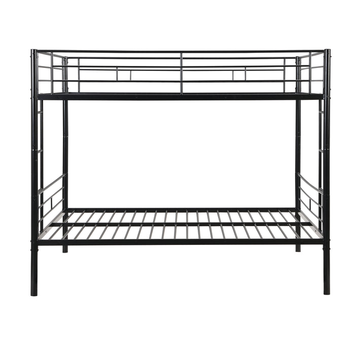 Full Over Full Metal Bunk Bed , No Box Spring Needed, Easy Assemble - DTYStore