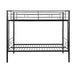 Full Over Full Metal Bunk Bed , No Box Spring Needed, Easy Assemble - DTYStore