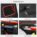 One-Click Foldable Doggy Stroller for Medium Large Dogs, Pet Stroller with Storage, Smooth Ride with Shock Absorption, Mesh Window, Safety Leash, Big Dog Walking Stroller, Red - DTYStore