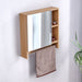 Bathroom Mirror Cabinet Wall Mounted,Medicine Cabinet,Over The Toilet Storage Cabinet with Shelves and Towel Rack - DTYStore