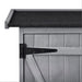 TOPMAX Outdoor 5.3ft Hx4.6ft L Wood Storage Shed Tool Organizer,Garden Shed, Storage Cabinet with Waterproof Asphalt Roof, Double Lockable Doors, 3-tier Shelves for Backyard, Gray