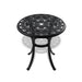 5-Piece Set Of Cast Aluminum Patio Furniture With Black Frame and Seat Cushions In Random Colors - DTYStore