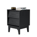 Mid Century Modern Nightstands with Vintage-style Bevel Design, Made of MDF, 2 Set