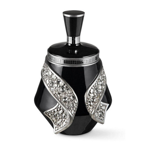 14" Tall Polyresin Decorative Jewelry Box "Stellaire", Black and Silver finish - DTYStore